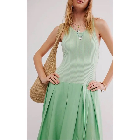 Free People Drops Of Venus Midi Dress in Meadow Sz XS BNWT - Picture 9 of 16
